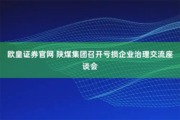 欧皇证券官网 陕煤集团召开亏损企业治理交流座谈会